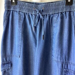 Drapey Cargo Joggers *Chambray* 100% Tencel* Summer Capsule Item!